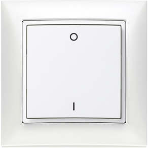 Schalter 55x55 2-Kanal Licht Berker polarweiß glänzend