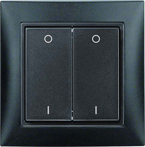 Schalter 55x55 4-Kanal Licht Berker anthrazit