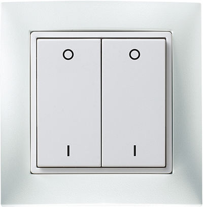 Schalter 55x55 4-Kanal Licht Berker polarweiß matt