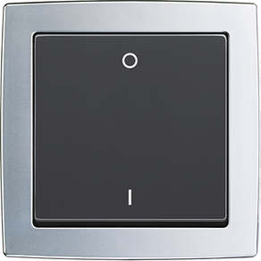 Schalter 2-Kanal Licht Busch-Jäger anthrazit chrom-matt